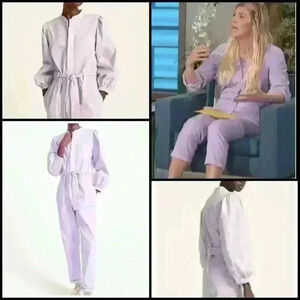 J.Crew Puff Sleeve Lavender Chico Utility Belted As Seen On TV Coverall Size 0
